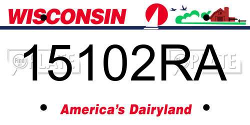 15102RA Wisconsin License Plate