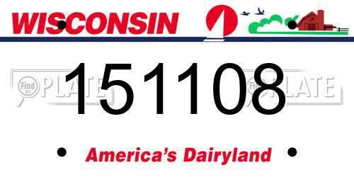 151108 Wisconsin License Plate