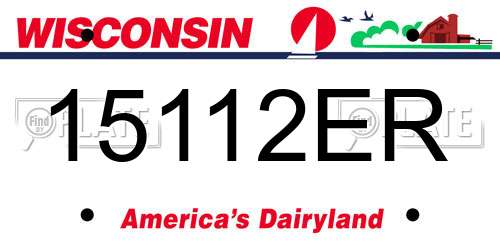 15112ER Wisconsin License Plate