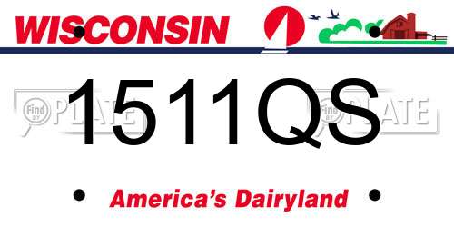 1511QS Wisconsin License Plate