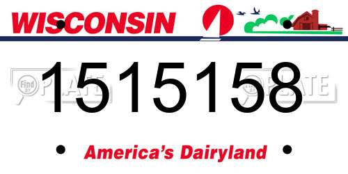 1515158 Wisconsin License Plate
