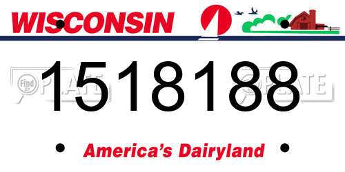 1518188 Wisconsin License Plate
