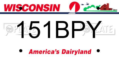 151BPY Wisconsin License Plate