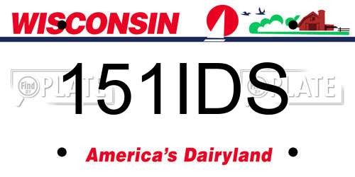 151IDS Wisconsin License Plate