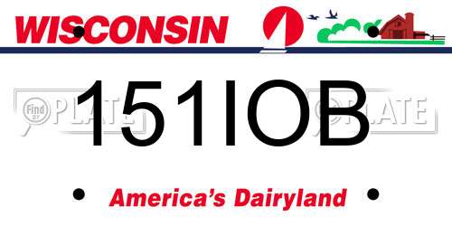 151IOB Wisconsin License Plate