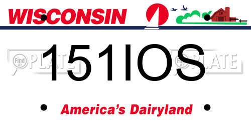 151IOS Wisconsin License Plate