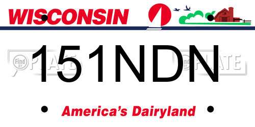 151NDN Wisconsin License Plate