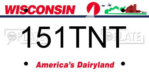 151TNT Wisconsin License Plate