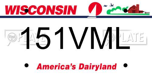 151VML Wisconsin License Plate