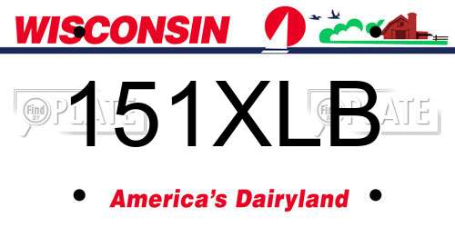 151XLB Wisconsin License Plate
