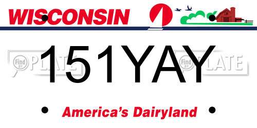 151YAY Wisconsin License Plate