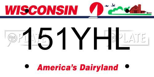 151YHL Wisconsin License Plate