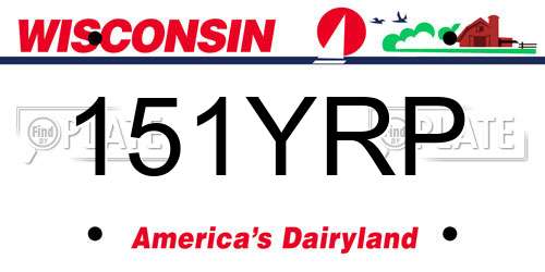 151YRP Wisconsin License Plate