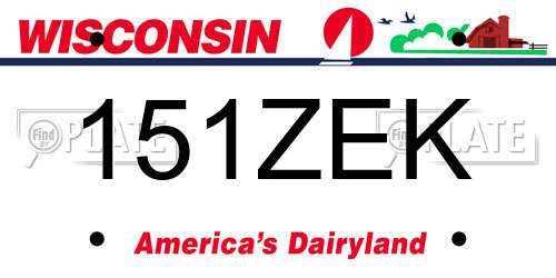 151ZEK Wisconsin License Plate