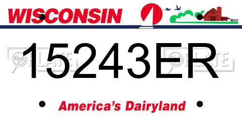 15243ER Wisconsin License Plate