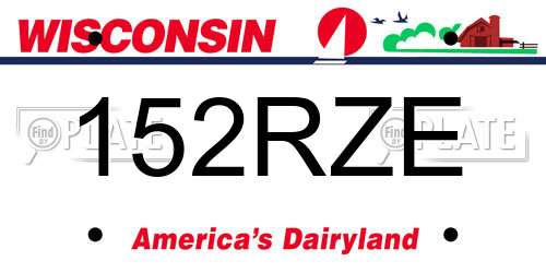 152RZE Wisconsin License Plate