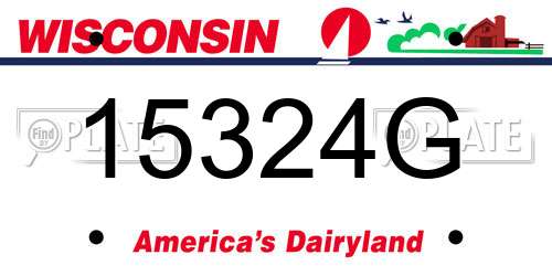 15324G Wisconsin License Plate