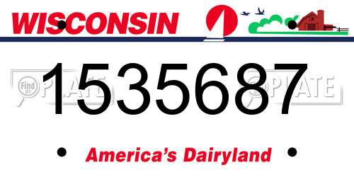 1535687 Wisconsin License Plate