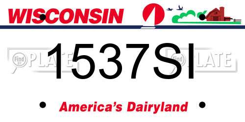1537SI Wisconsin License Plate