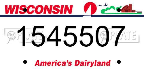 1545507 Wisconsin License Plate
