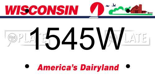 1545W Wisconsin License Plate