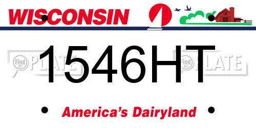 1546HT Wisconsin License Plate
