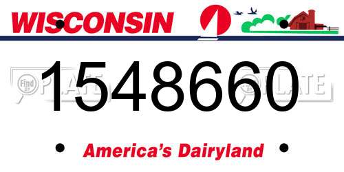 1548660 Wisconsin License Plate