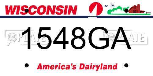 1548GA Wisconsin License Plate