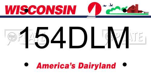 154DLM Wisconsin License Plate