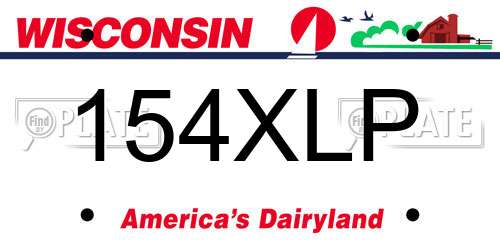 154XLP Wisconsin License Plate