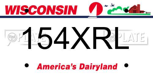 154XRL Wisconsin License Plate