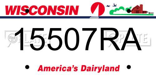15507RA Wisconsin License Plate