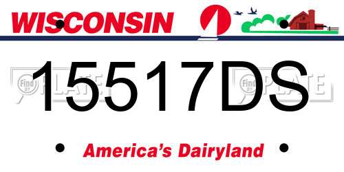 15517DS Wisconsin License Plate