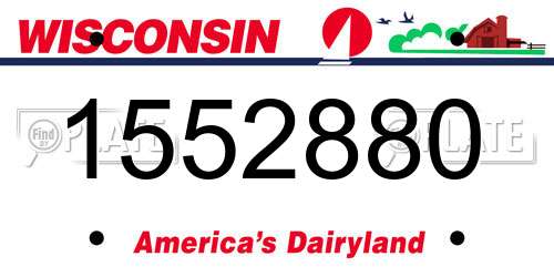 1552880 Wisconsin License Plate
