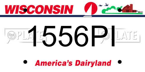 1556PI Wisconsin License Plate