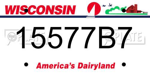 15577B7 Wisconsin License Plate