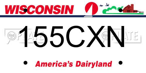 155CXN Wisconsin License Plate