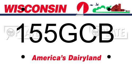 155GCB Wisconsin License Plate