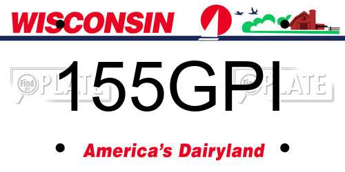 155GPI Wisconsin License Plate