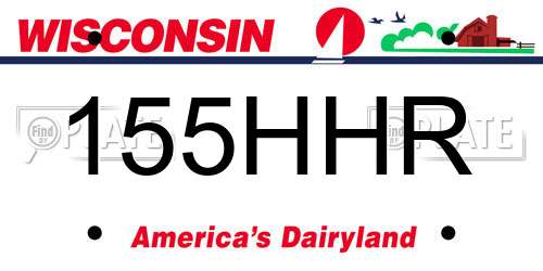 155HHR Wisconsin License Plate