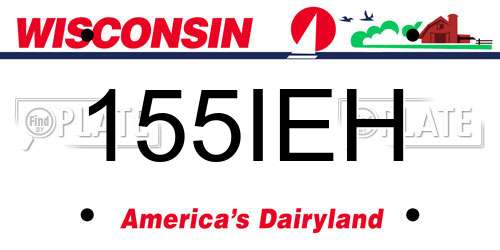 155IEH Wisconsin License Plate