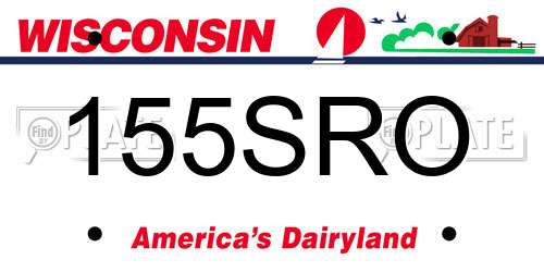155SRO Wisconsin License Plate
