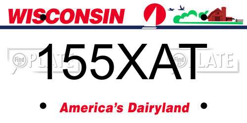 155XAT Wisconsin License Plate