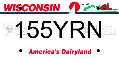 155YRN Wisconsin License Plate