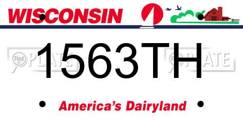 1563TH Wisconsin License Plate