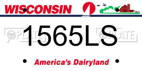 1565LS Wisconsin License Plate