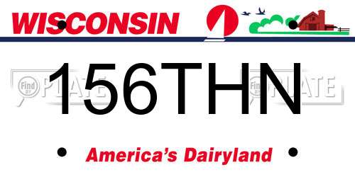 156THN Wisconsin License Plate