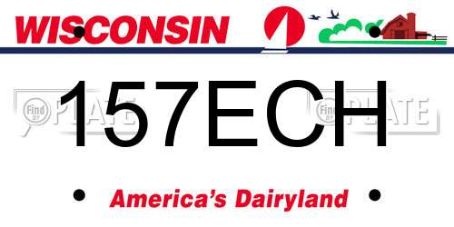 157ECH Wisconsin License Plate
