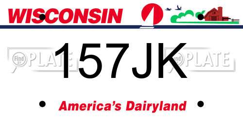 157JK Wisconsin License Plate