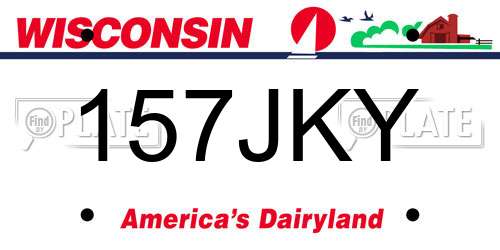 157JKY Wisconsin License Plate